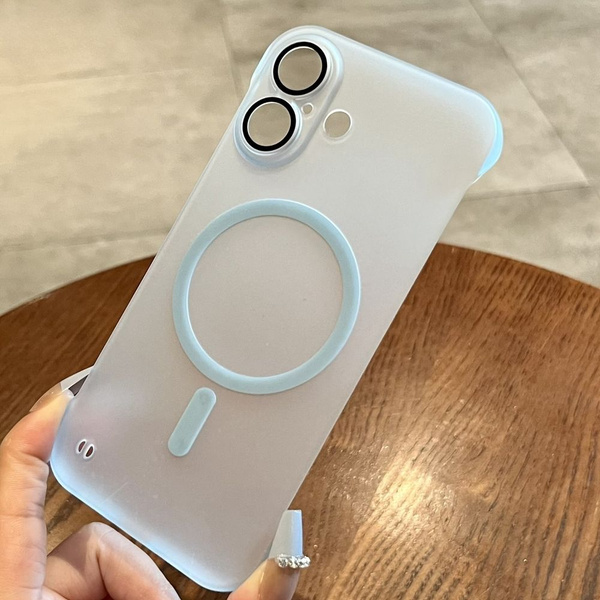 Для iPhone 16 Pro Max Бескаркасная оболочка силк-тач прозрачный ...