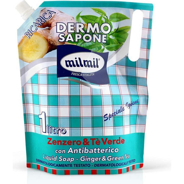 Мыло жидкое MilMil Имбирь и зеленый чай антибактериальное 1 л купить на ...