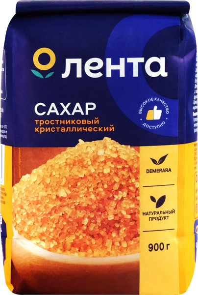 Сахар тростниковый ЛЕНТА, 900г купить на OZON по низкой цене (1737661720)