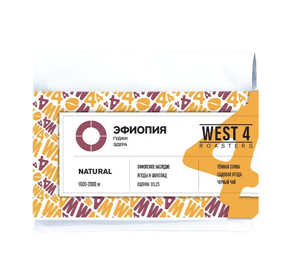Кофе в зёрнах WEST 4 Roasters,Эфиопия Эдера,100% Арабика 200г купить на ...