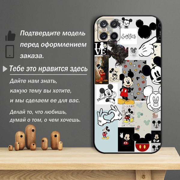 Чехол для Samsung Samsung Galaxy A12 Микки Маус персонажи мультфильмов ...
