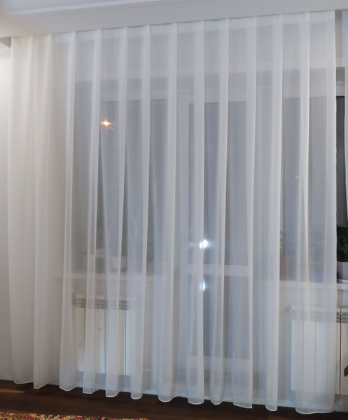 Тюль креп KARE с тиснением, ширина 300 см, крепление - широкая лента 6 ...