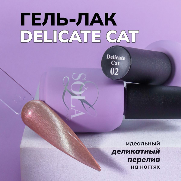 Гель-лак кошачий глаз Delicate cat 02 купить на OZON по низкой цене ...