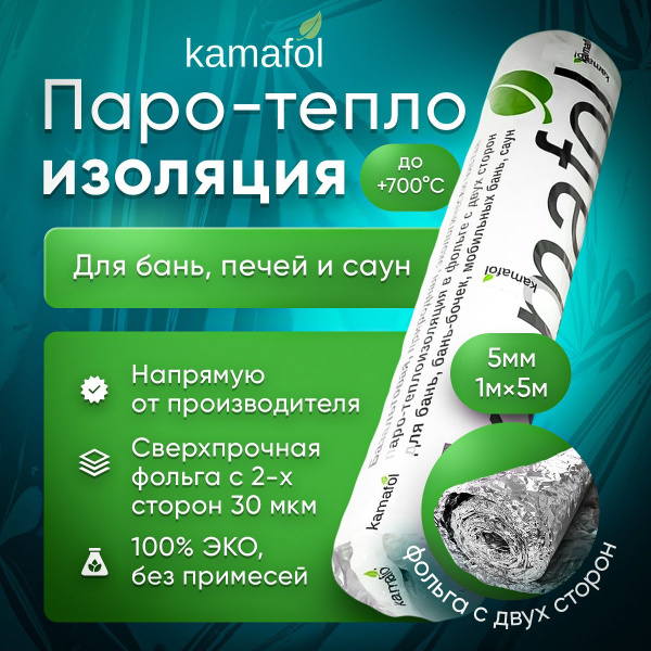 Теплоизоляция, пароизоляция Камафол утеплитель 100% экологичный для ...