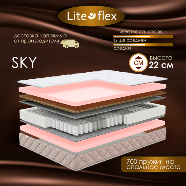 Матрас Lite Flex LF общая, Независимые пружины, 120x200 см купить c ...