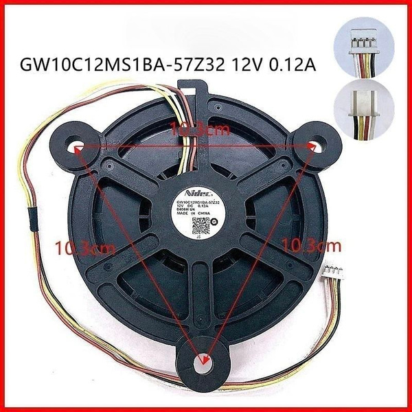 Nieuw voor Nidec GW10C12MS1BA-57Z32 DC12V 0.12A diameter 10.3cm voor koelkast koelventilator