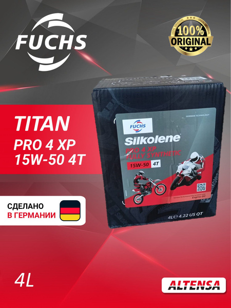 Fuchs Silkolene Pro 4 5W-40 Motorenöl Fuchs Silkolene Pro 4 5W-40 XP Motorenöl, 4 Liter Vollsynthetisch – Ideal Für BMW Und Motorräder Motorrad Motoröl