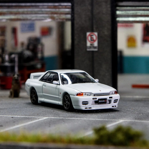 Pop Race 1:64 Skyline GT-R R32 - Crystal White Коллекционная машинка ...
