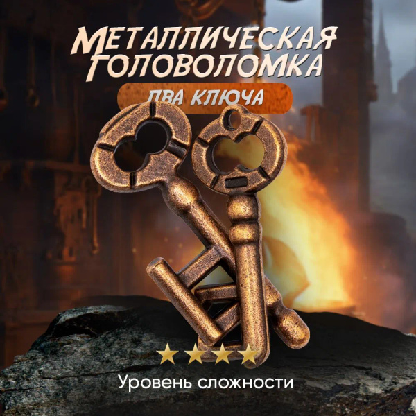 Металлическая головоломка Два ключа - купить с доставкой по выгодным ...