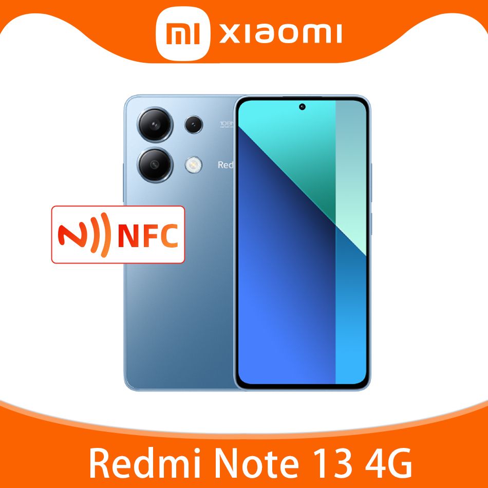 XiaomiСмартфонRedmiNote13NFCГлобальнаяверсияподдерживаетрусскийязык8/512ГБ,синий