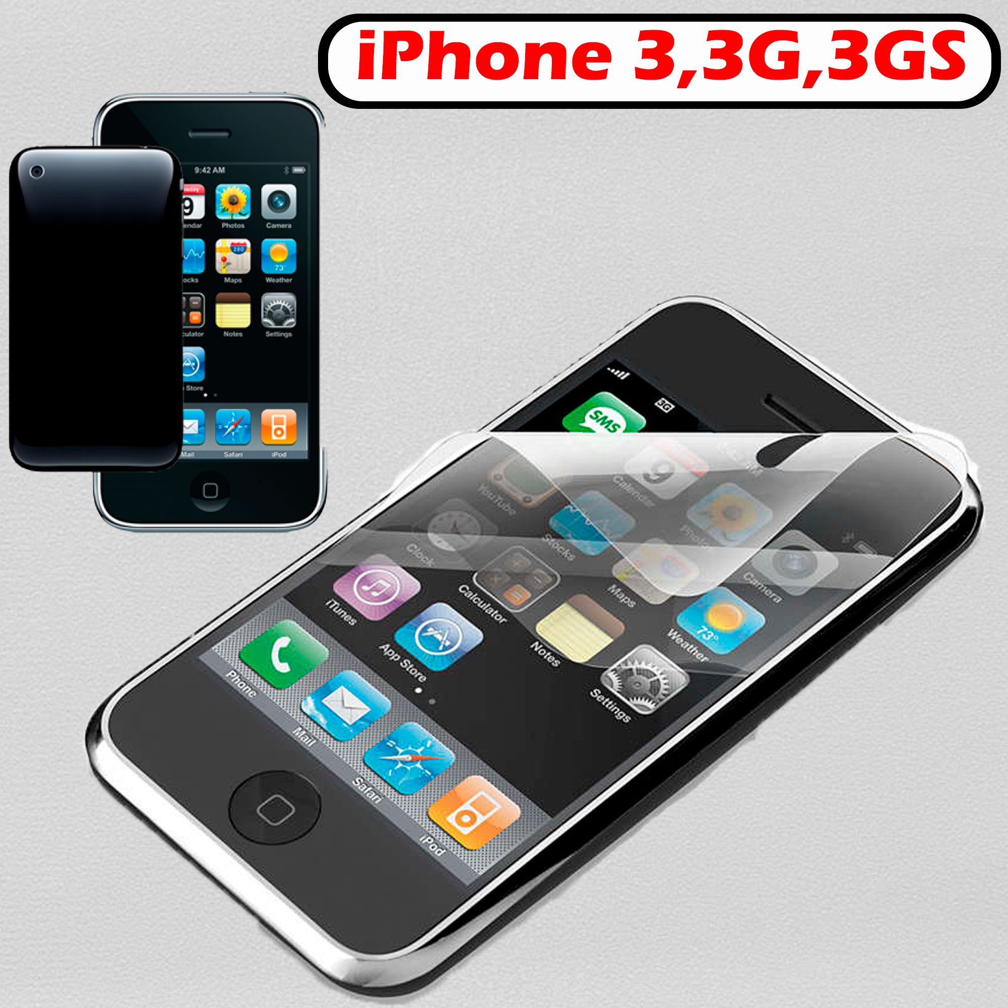 Защитная пленка iPhone 3/3G/3GS - купить по выгодной цене в  интернет-магазине OZON (595868058)