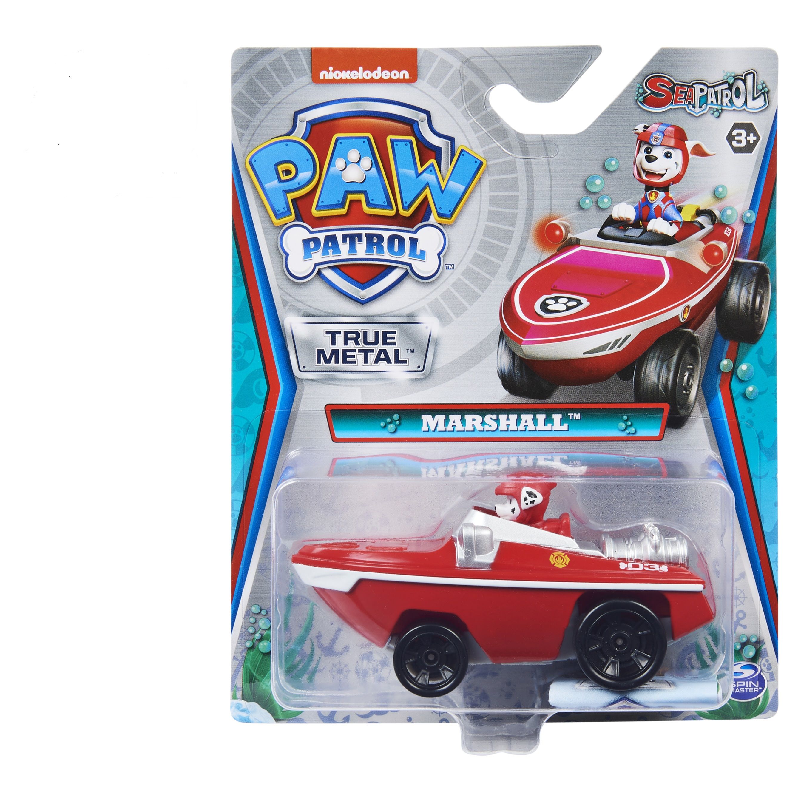 Машинка Paw Patrol Дайкаст True Metal Sea Patrol Marshall Маршалл  6053257/20131200