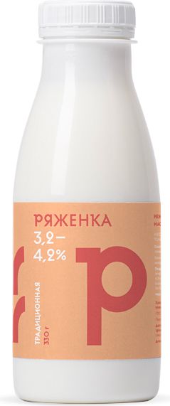 Ряженка Братья Чебурашкины 3,2 - 4,2 %, 330 г