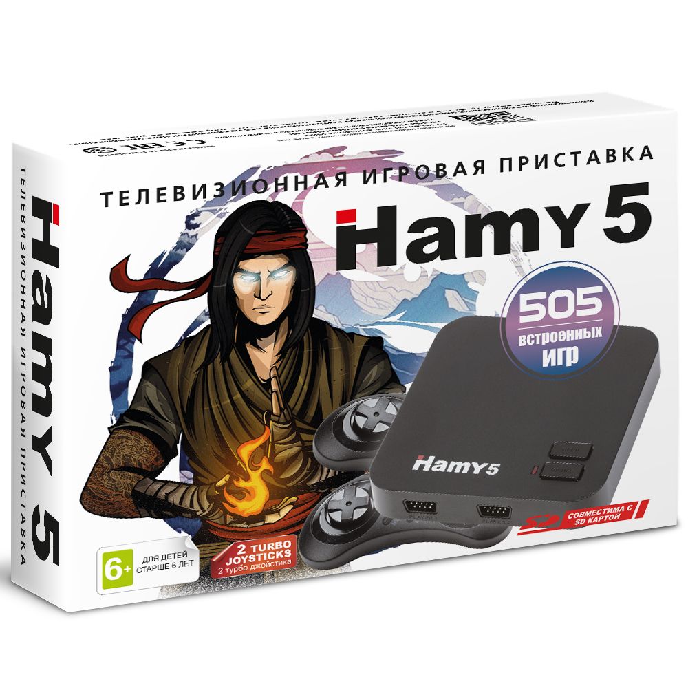 Игровая приставка HAMY 5 (16+8 bit) MK Black + 505 игр - купить с доставкой  по выгодным ценам в интернет-магазине OZON (1499299098)