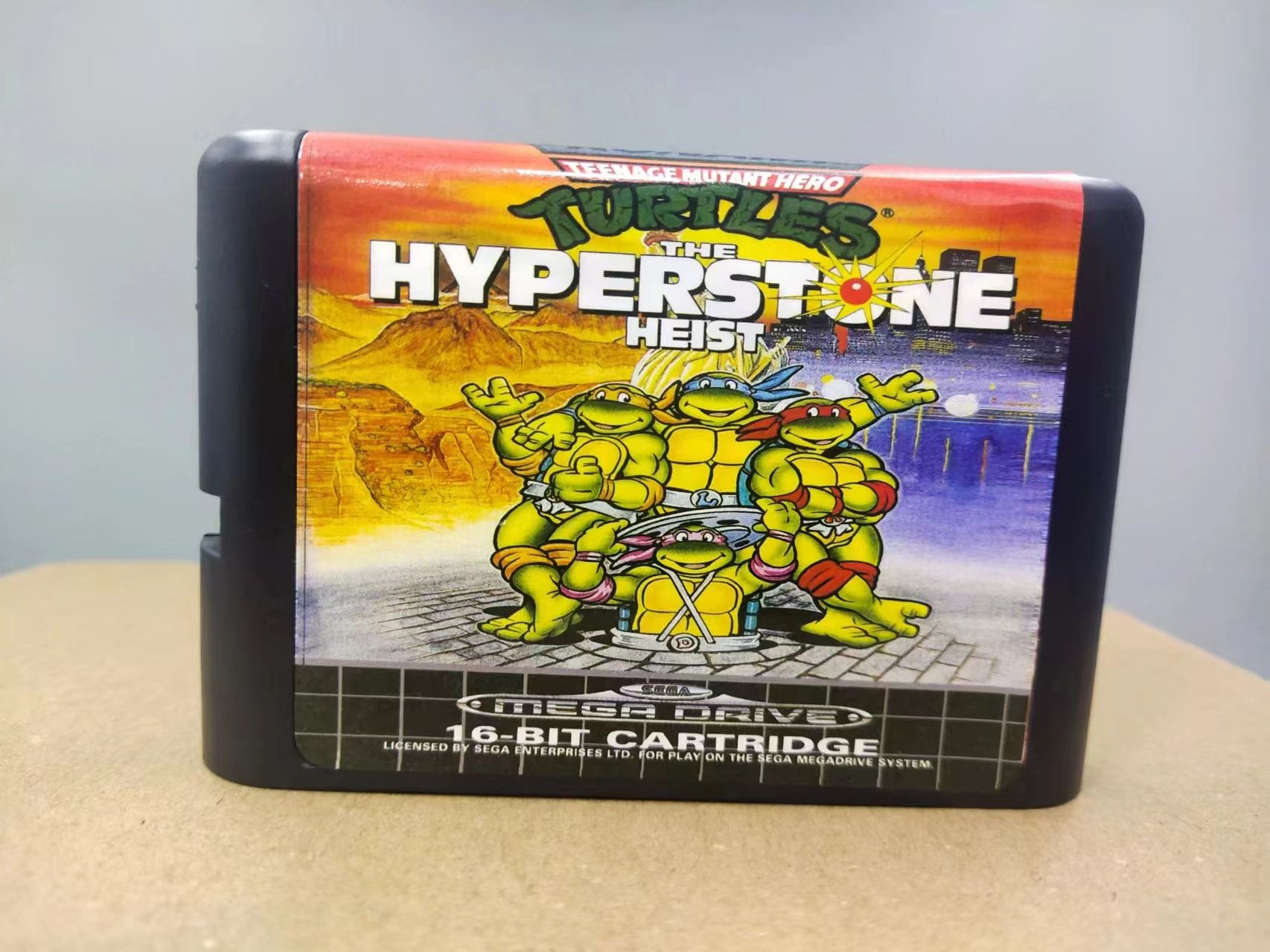 Игровой картридж для приставки 16 bit SEGA: TURTLES THE HYPERSTONE HEIST (без коробки)