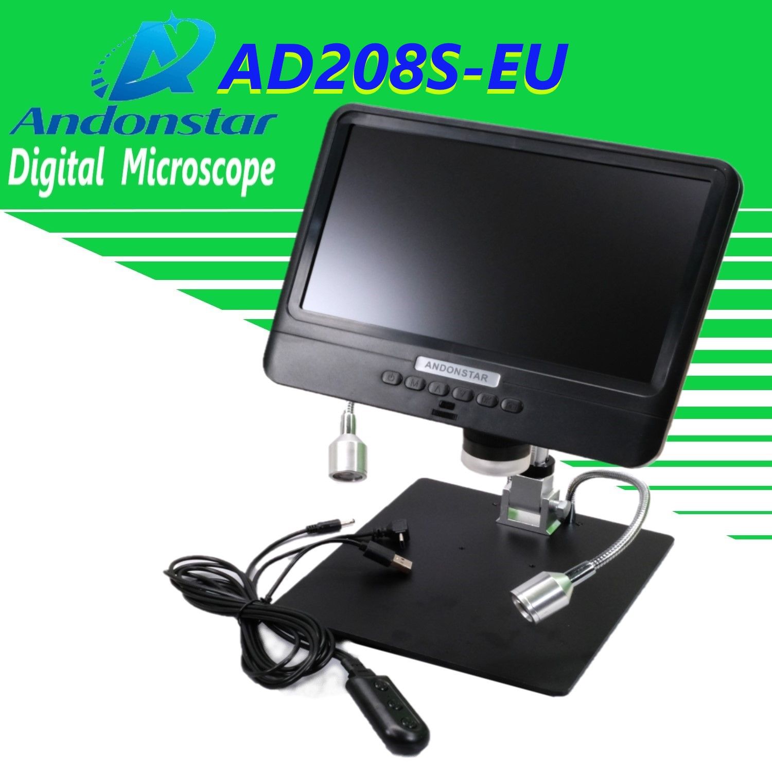 Микроскоп Andonstar AD208S цифровой Full HD монитор 8,5inch Micro-SD