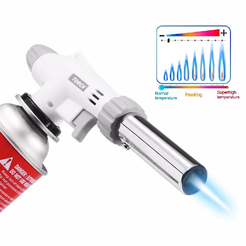Газовая горелка с пьезоподжигом на цанговый баллончик / туристическая гopeлка