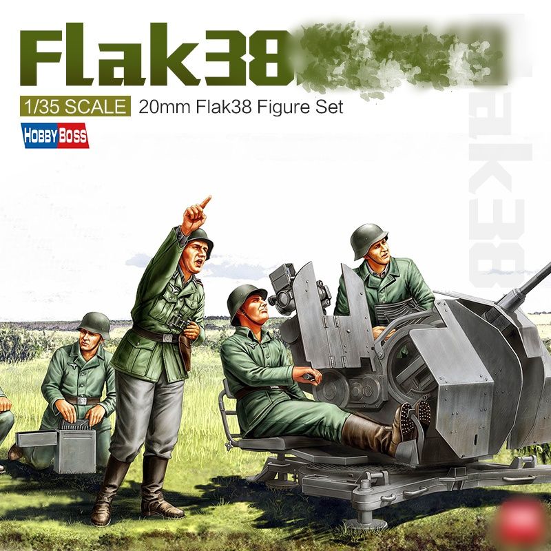 HOBBYBOSS 84412 1/35 Набор фигурок 20 мм Flak38 Человеческая форма