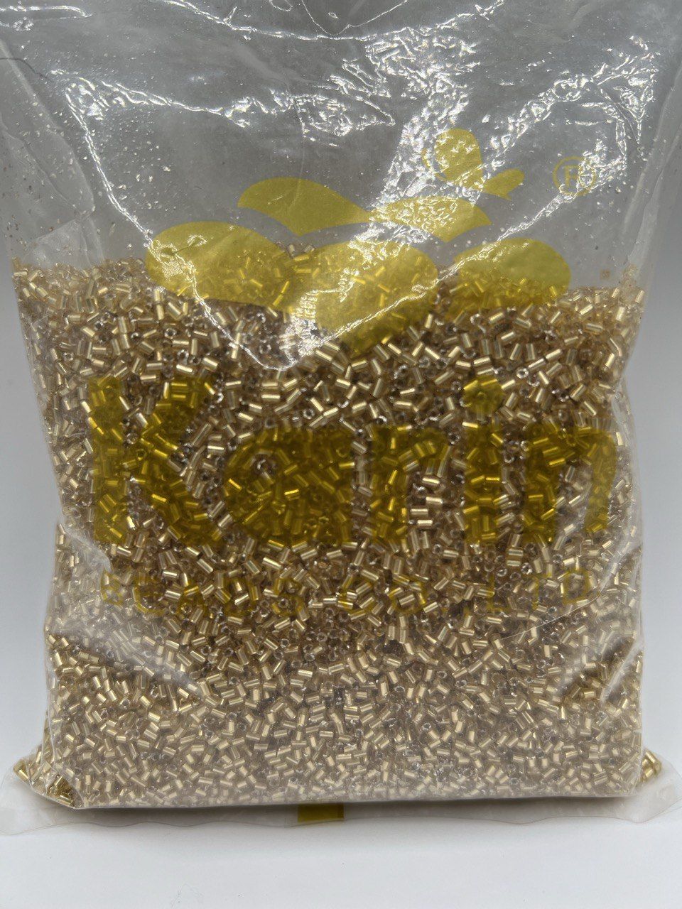 Бисер рубка 2-3 мм 100 грамм, желтый.