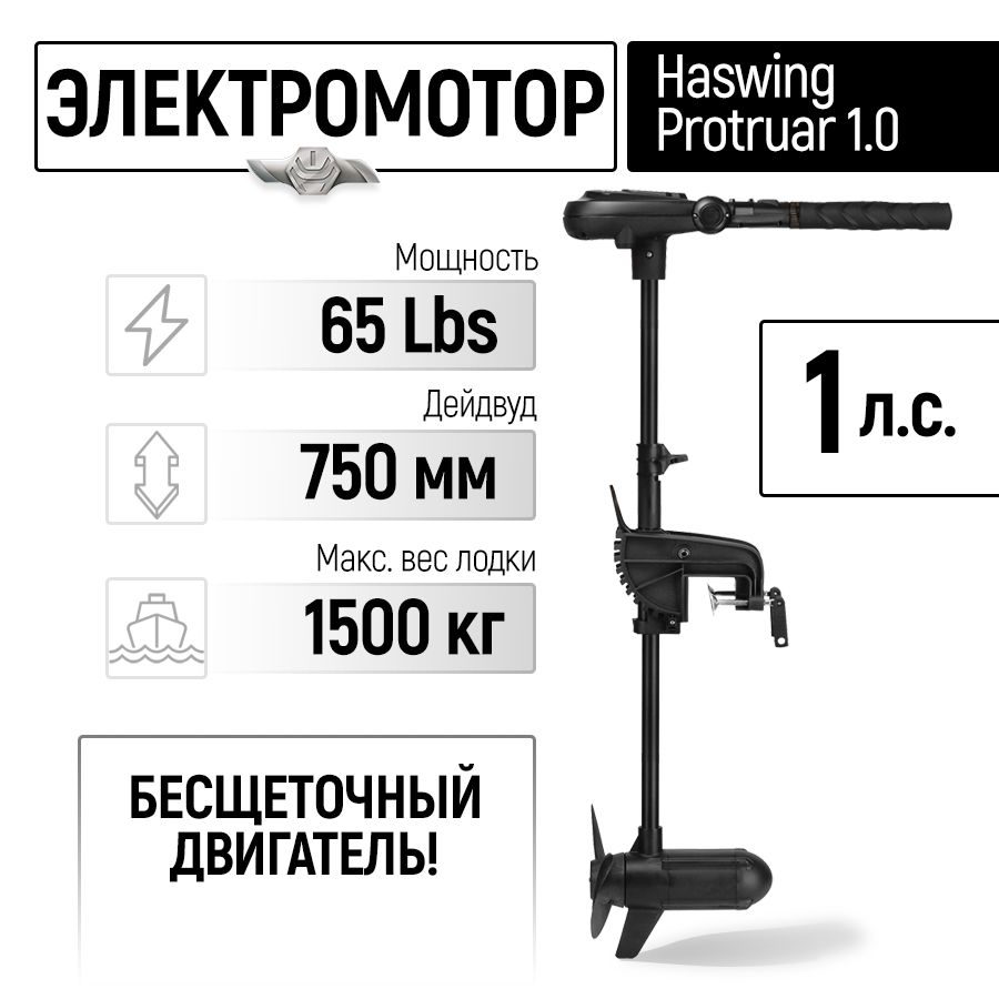 ЛодочныйэлектромоторHaswingProtruar1.0(дейдвуд750мм.)