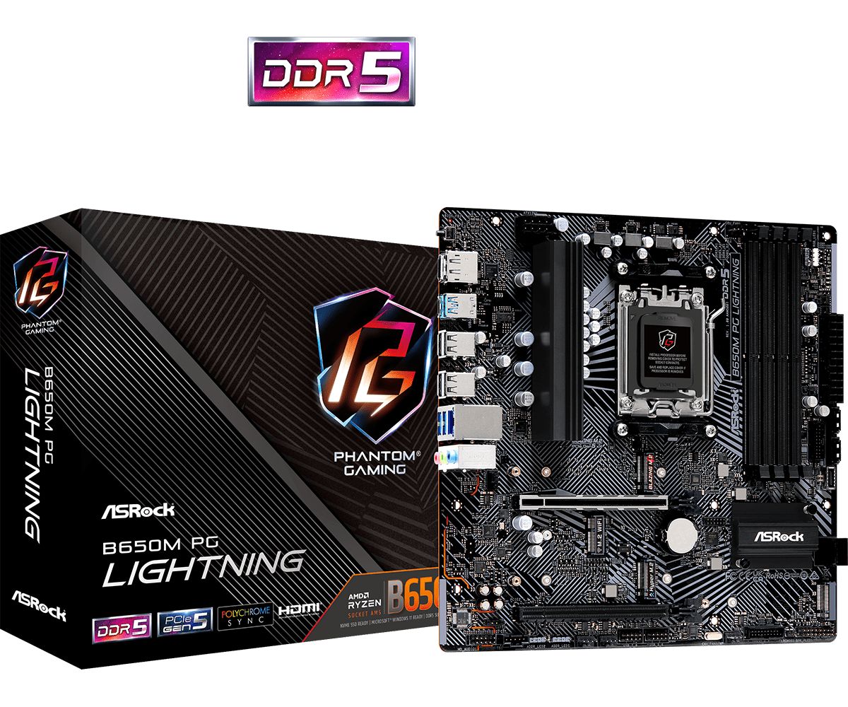 ASRockМатеринскаяплатаB650MPGLIGHTNINGDDR5