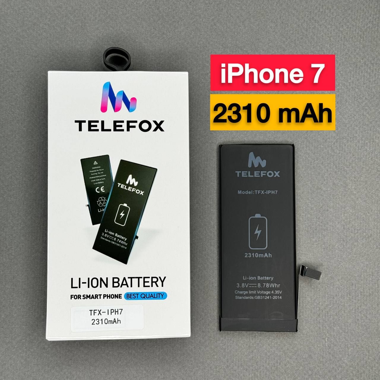 Аккумулятор TELEFOX для Apple iPhone 7 / 2310 Mah / Аккумулятор увеличенной ёмкости iPhone 7