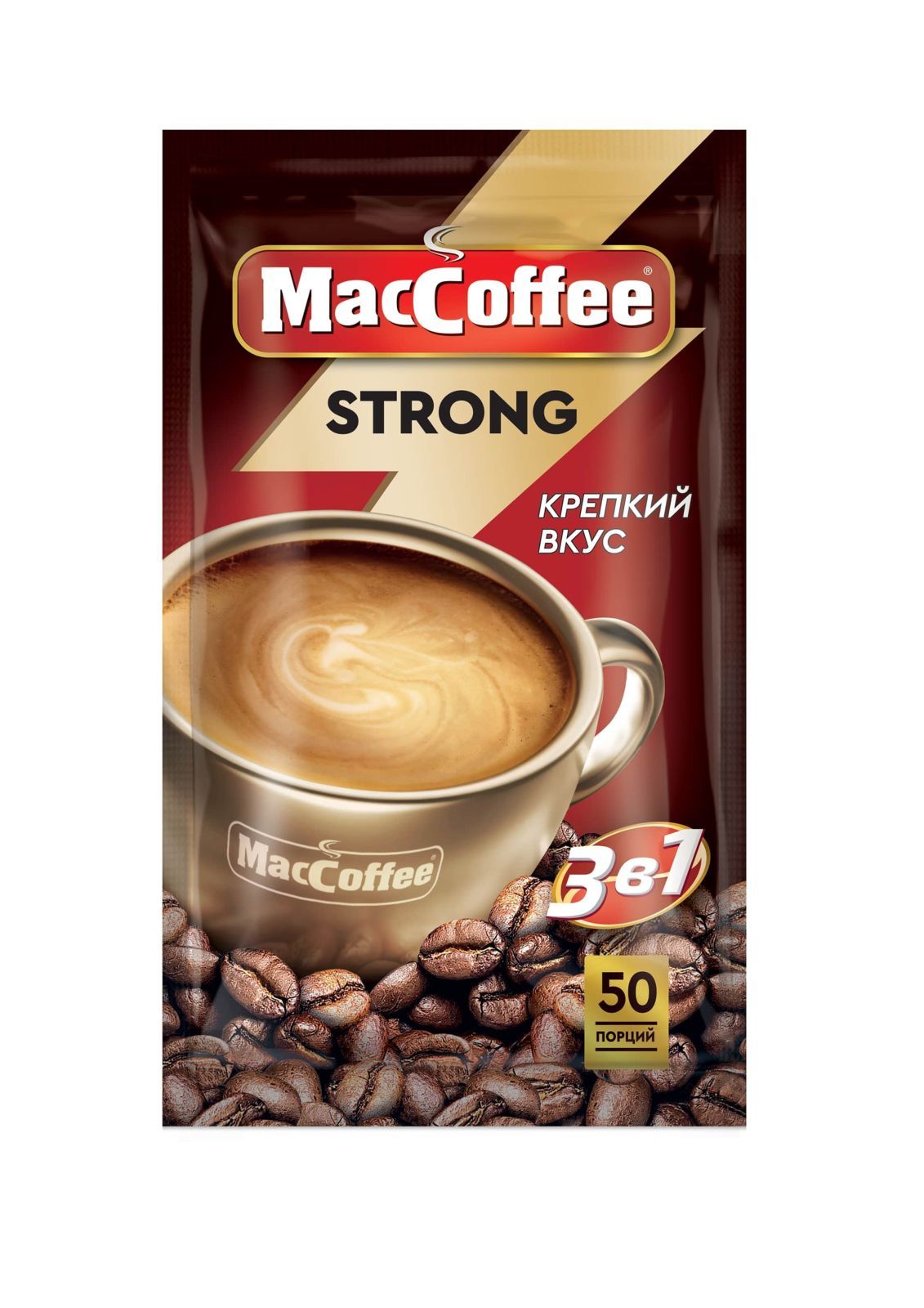 Кофейный напиток MacCoffee 3 в 1, Strong, 50 шт