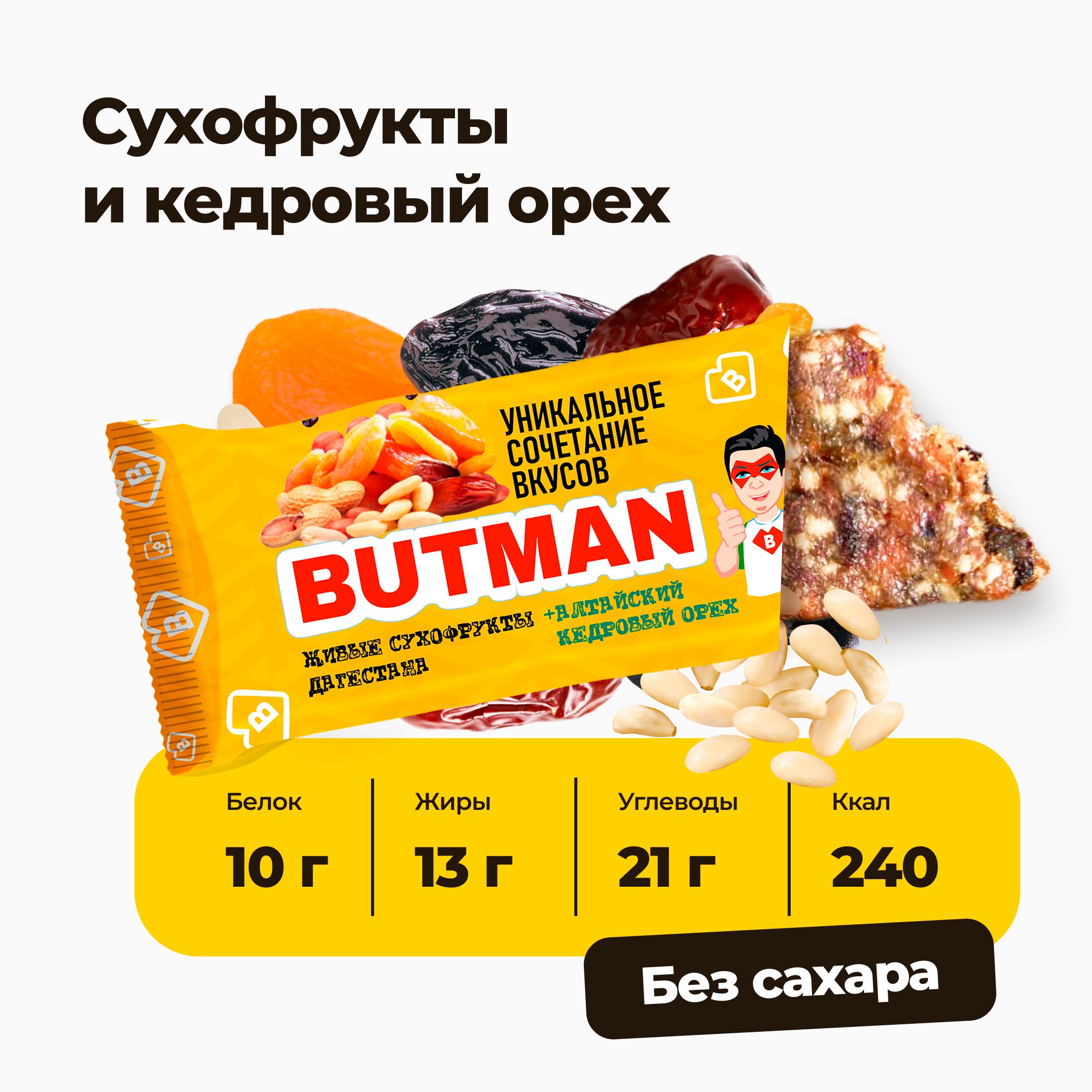 Протеиновые батончики BUTMAN-BUTBOMBA, без сахара, неглазированные,  спортивное питание 15 шт. - купить с доставкой по выгодным ценам в  интернет-магазине OZON (914948482)