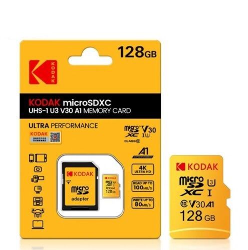 Карта памяти Kodak Micro SD класс 10 UHS-1 U3 V30 A1 128 ГБ 4K