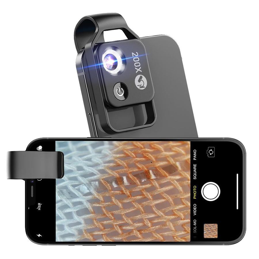 Объектив - микроскоп Apexel Mobile Microscope 200X для смартфона