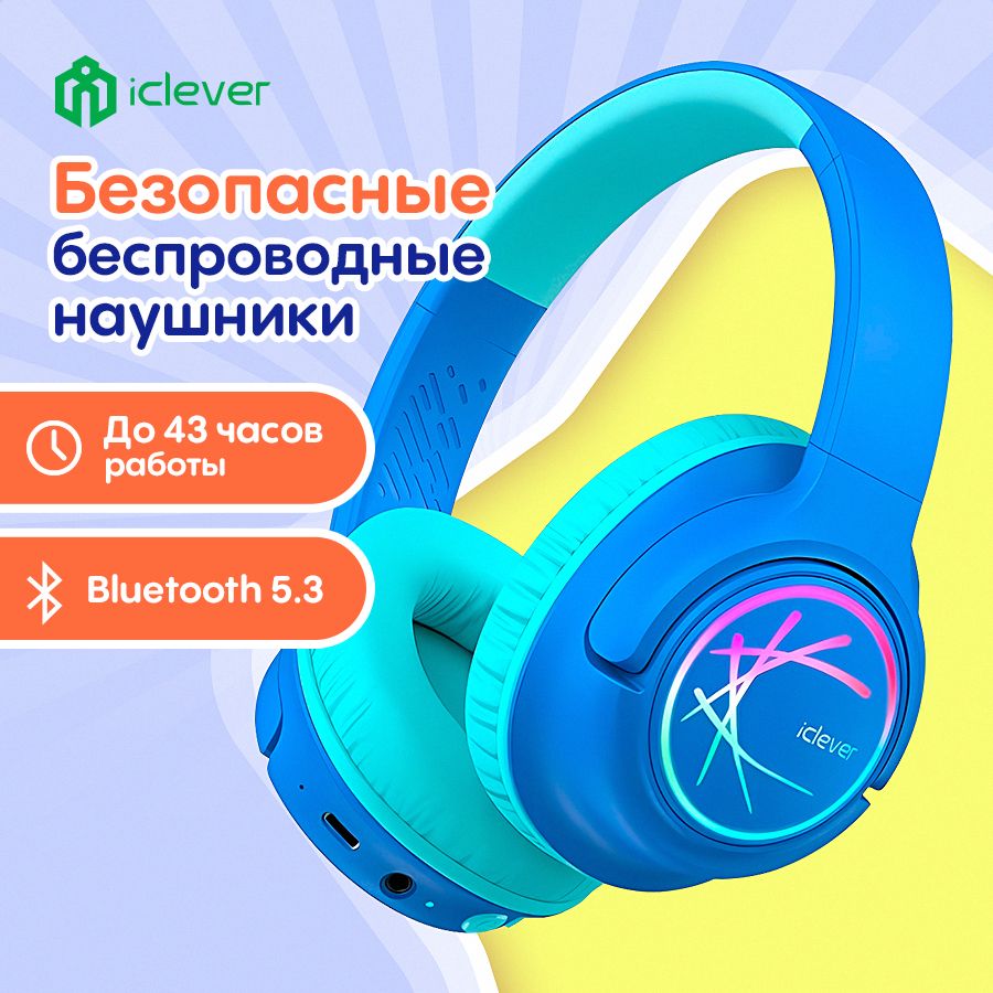 Наушники Накладные iClever 20clever - купить по доступным ценам в  интернет-магазине OZON (1158428137)