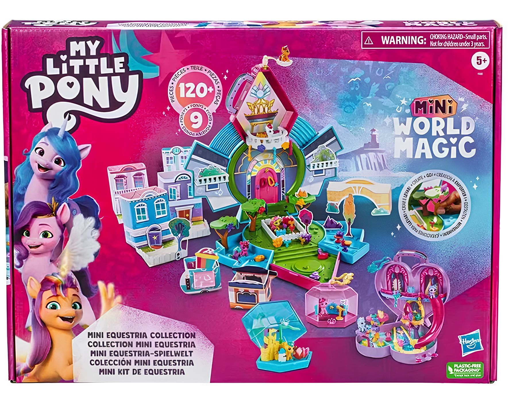 Игровой набор Мой маленький пони / Hasbro My Little Pony mini World Magic 9  пони (2.5см) + 120 аксессуаров (оригиналтех. упак) F4381