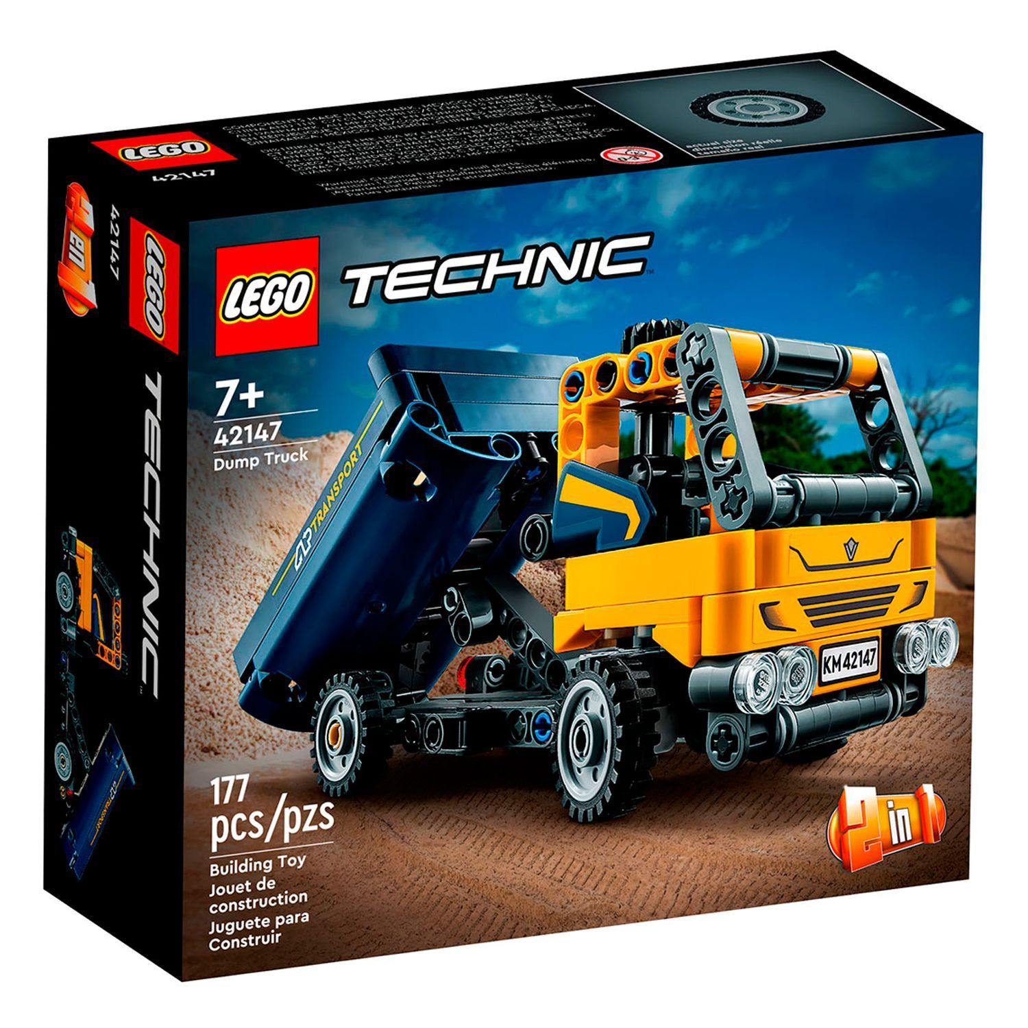 Конструктор LEGO Technic Самосвал, 177 деталей, 7+, 42147 - купить с  доставкой по выгодным ценам в интернет-магазине OZON (867075386)