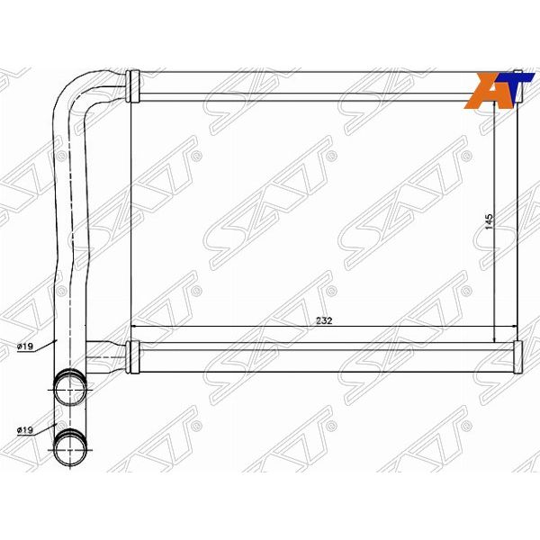 РадиаторотопителядляКиаРио22005-2011,KiaRio2радиаторотопителяSATST-HNA5-395-0,oem971381G000