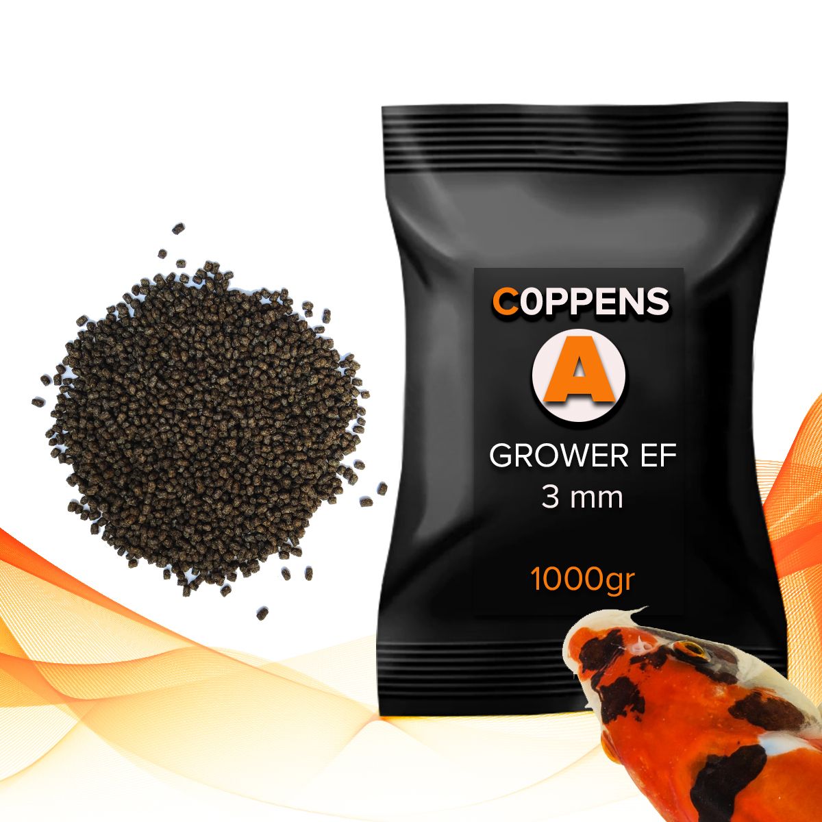 Coppens GROWER EF 3мм, 1000гр - корм для крупной аквариумной и прудовой рыбы