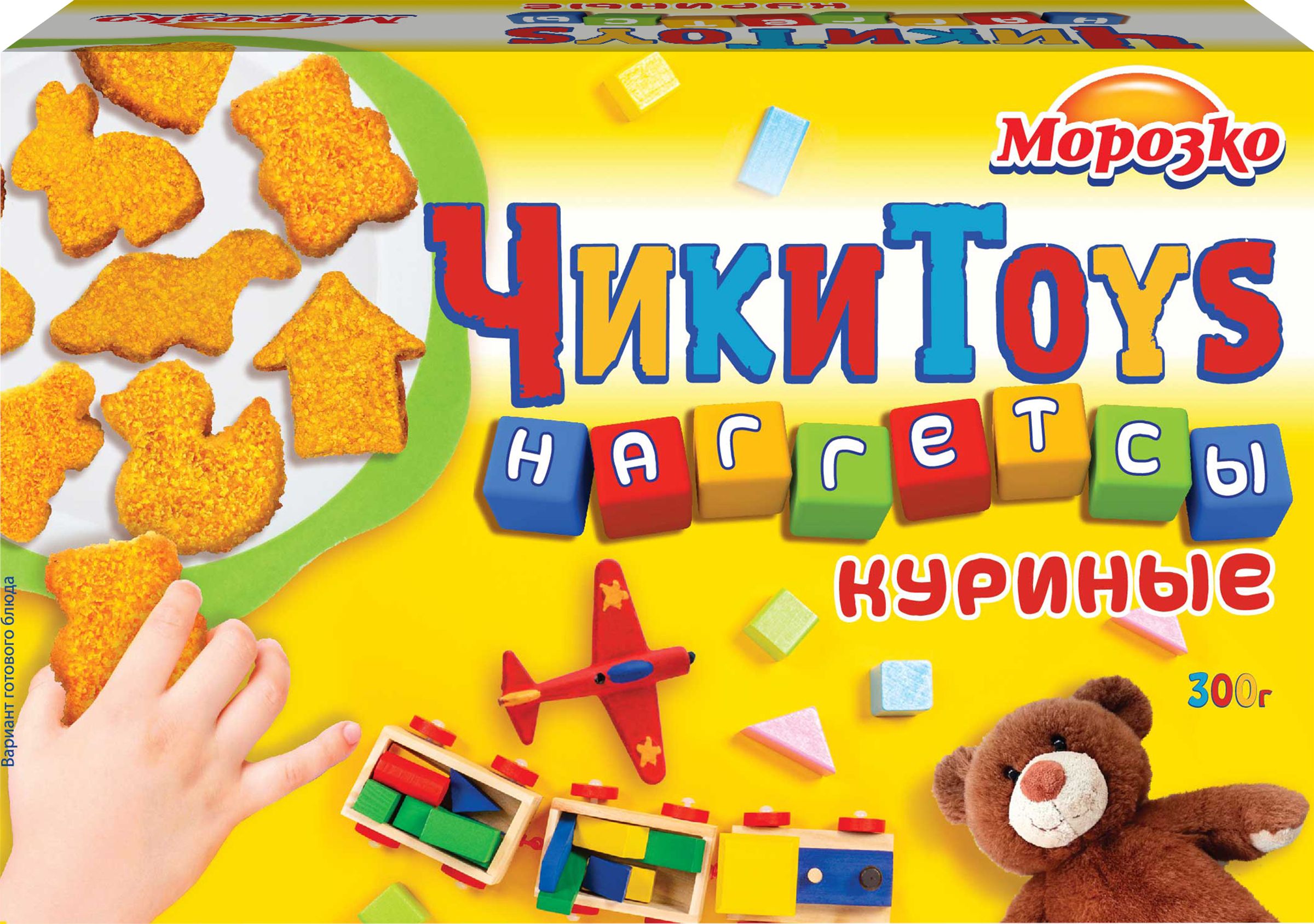 Наггетсы МОРОЗКО куриные ЧикиToys полуфабрикаты рубленные, замороженные, 300г