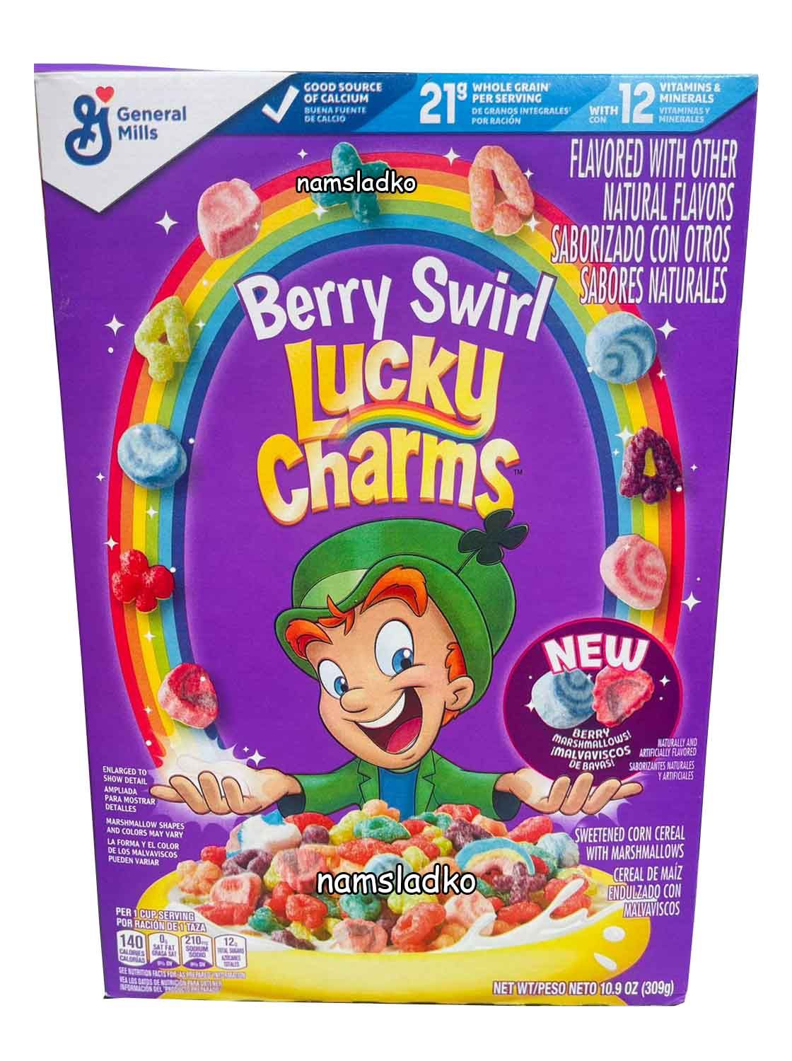 Готовый завтрак Lucky Charms Berry Swirl Ягодный Микс 309гр, США