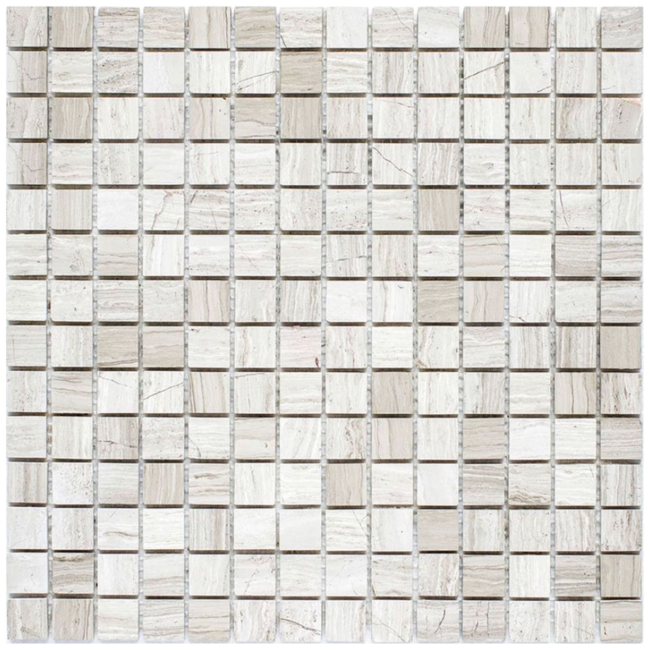 Мраморная мозаика StarMosaic Wild Stone серая 30,5х30,5 см