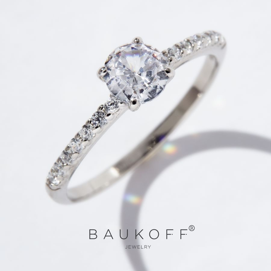 BAUKOFF jewelry Кольцо женское серебряное дорожка