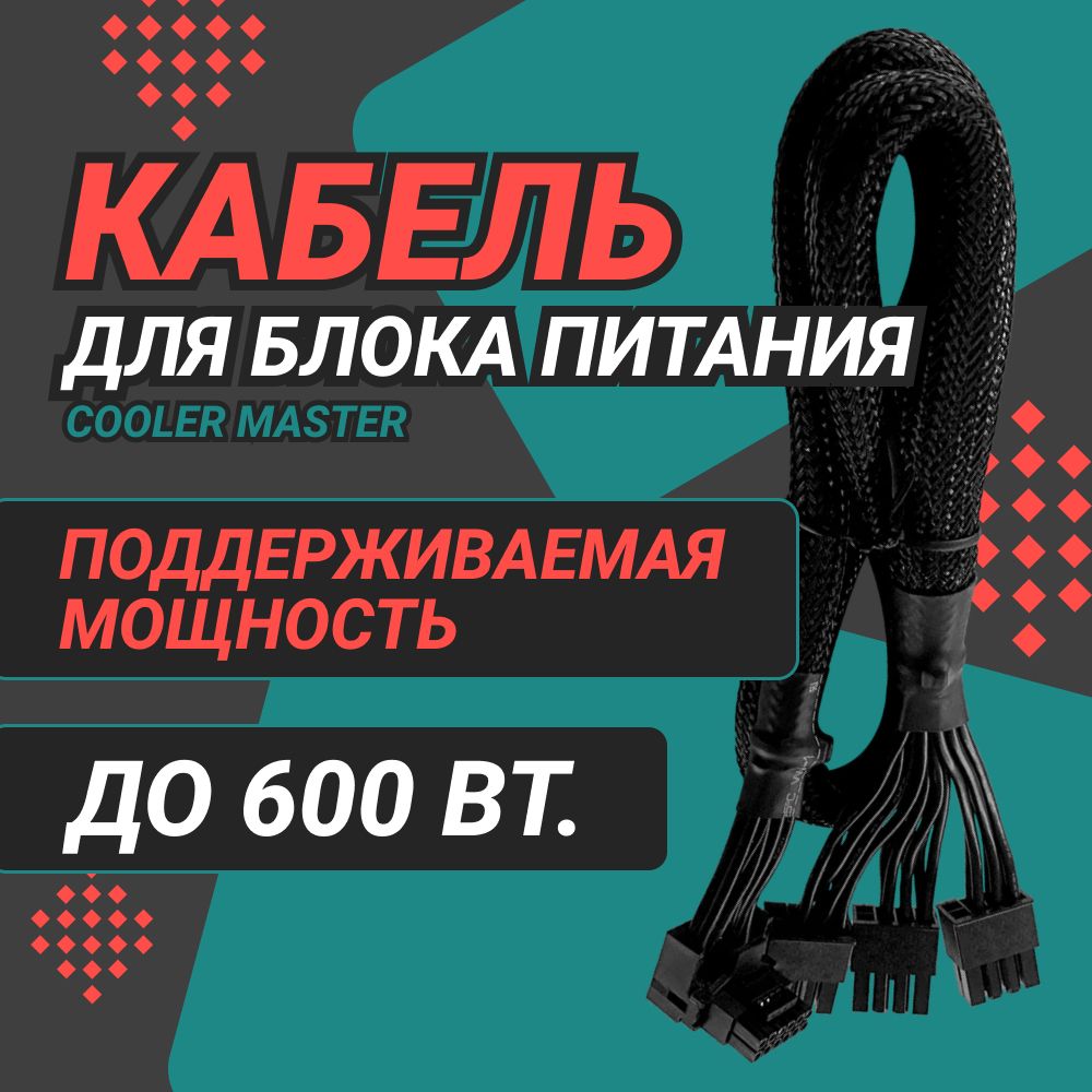 КабельудлинительдляблокапитанияCoolerMaster,CMA-NFPC16XXBK1-GL