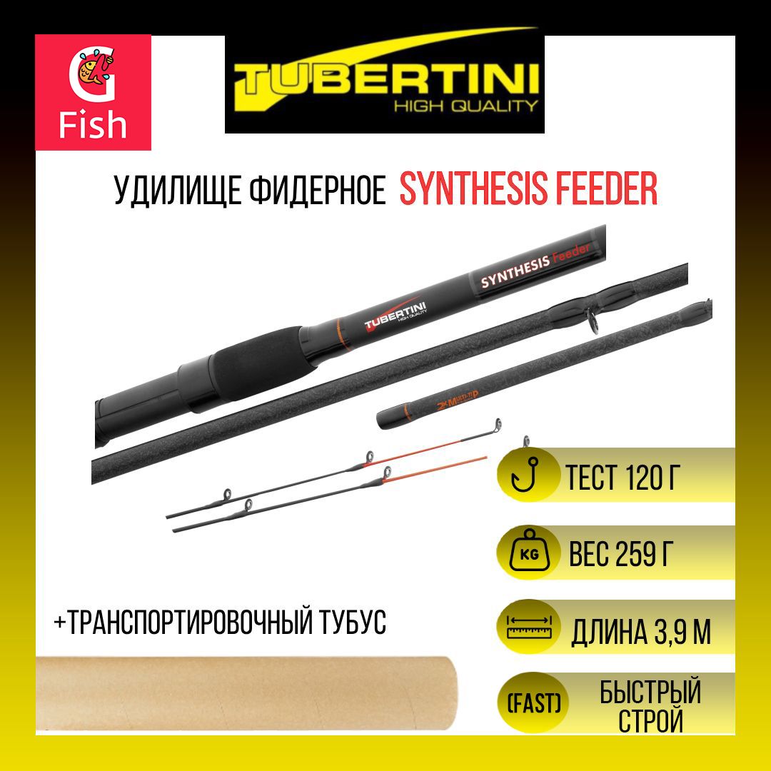 УдилищефидерноеTubertiniSynthesisFeeder3,90м,120gr,карбон