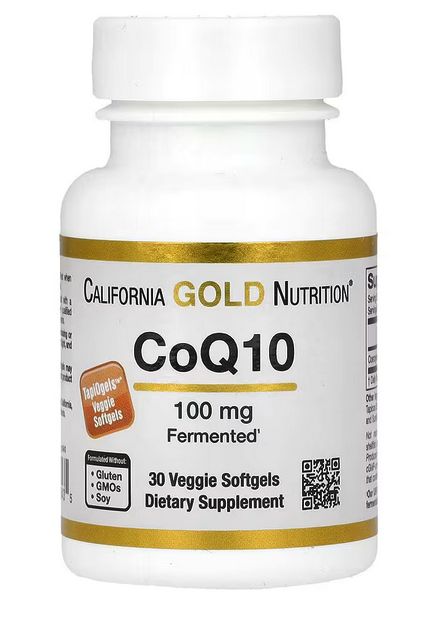 Коэнзим Q10, 100 мг, 30 растительных капсул ,California Gold Nutrition (США)