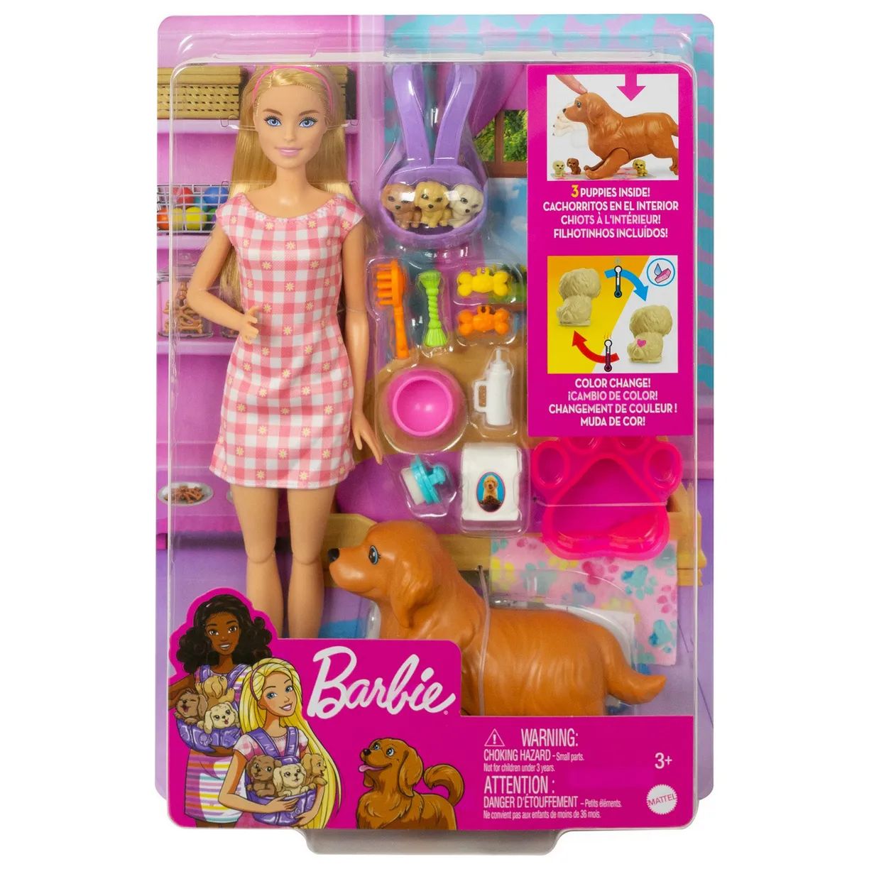 Набор игровой Barbie Новорожденные щенки, HCK75