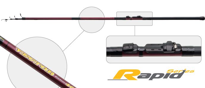 Удилище телескоп угольное д/с S Master 7011 Rapid Series Vector IM6 (5-30) 5,0 м