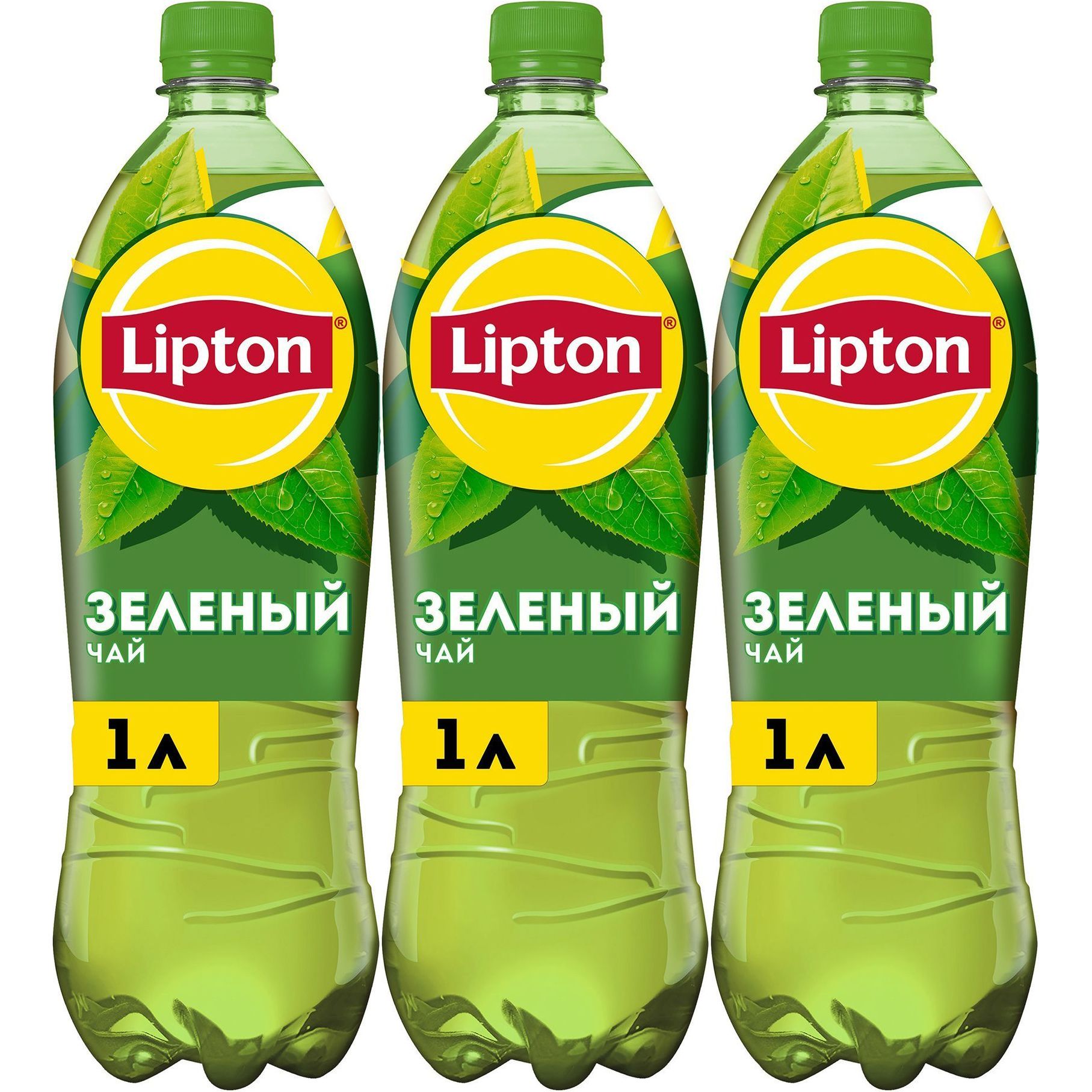 Холодный чай Lipton зеленый 1 л, набор: 3 штуки