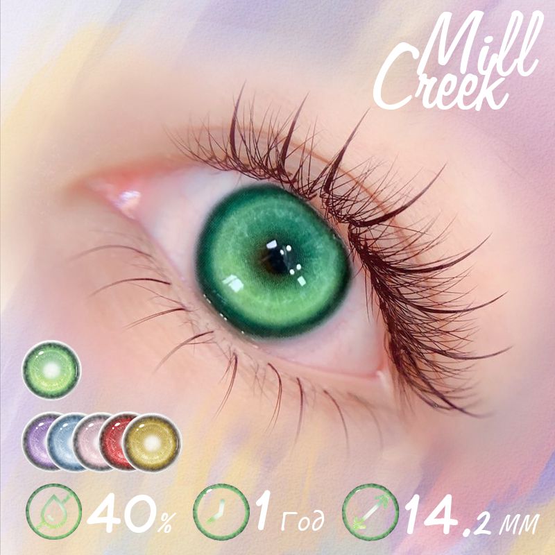 MILLCREEK Цветные контактные линзы, 0.00, 8.5, 12 месяцев  купить на OZON по низкой цене (1683543073)