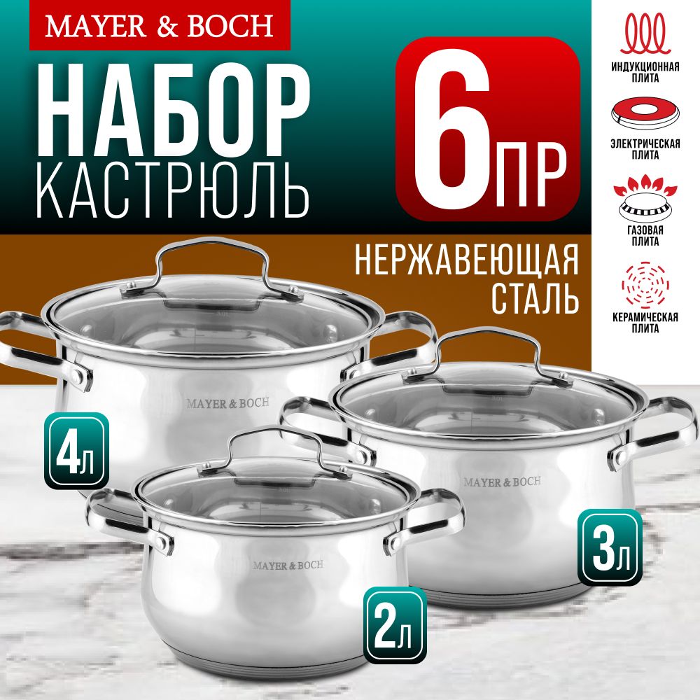 Наборкастрюль6предметовMAYER&BOCH