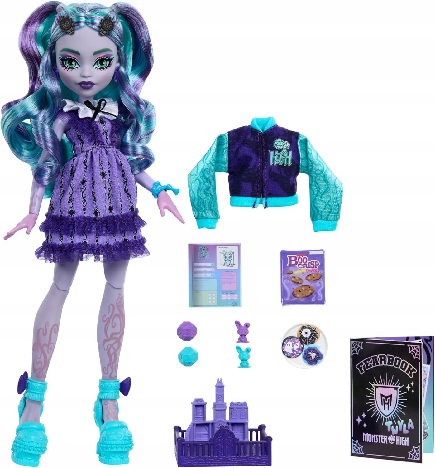 КуклаMattelMonsterHighFearbookScaryTwyla-Твайла-КукласаксессуарамиМонстрХайHXW31