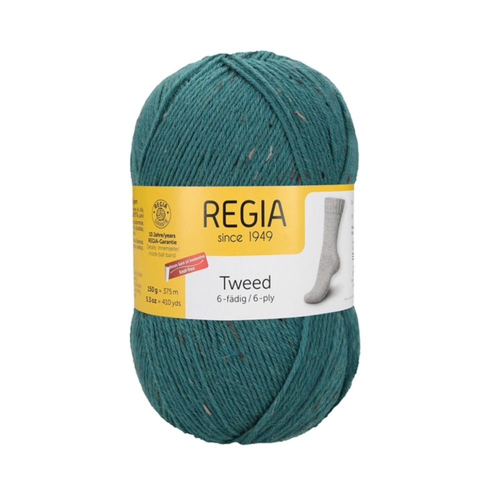 ПряжаRegiaTweed6-fadig150g/РегияТвид6ниток150г/375м(00070,zedertweed(кедровыйтвид),зеленый)