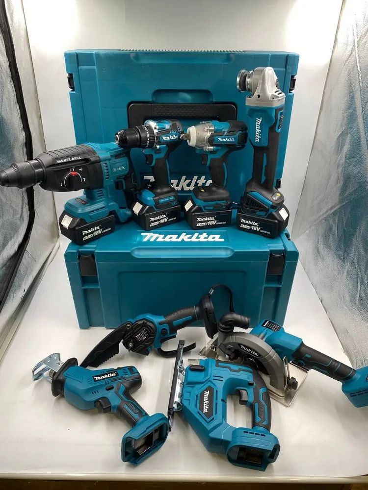 Набор аккумуляторного инструмента Makita 8 в 1 18V 4 АКБ